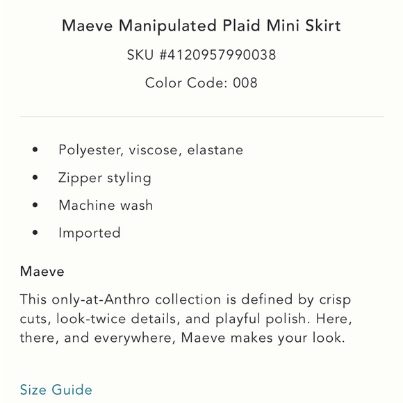 Anthropologie Maeve Manipulated Plaid Mini Skirt, NWT - Picture 4 of 10